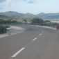 Jalan beraspal hotmix di sepanjang pantai Teres