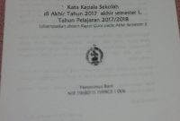 Cover dan buku laporan Kepsek