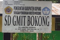 papan nama SD GMIT Bokong (foto Yacob Ora)