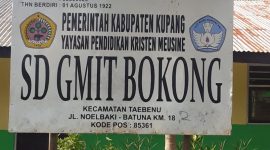 papan nama SD GMIT Bokong (foto Yacob Ora)