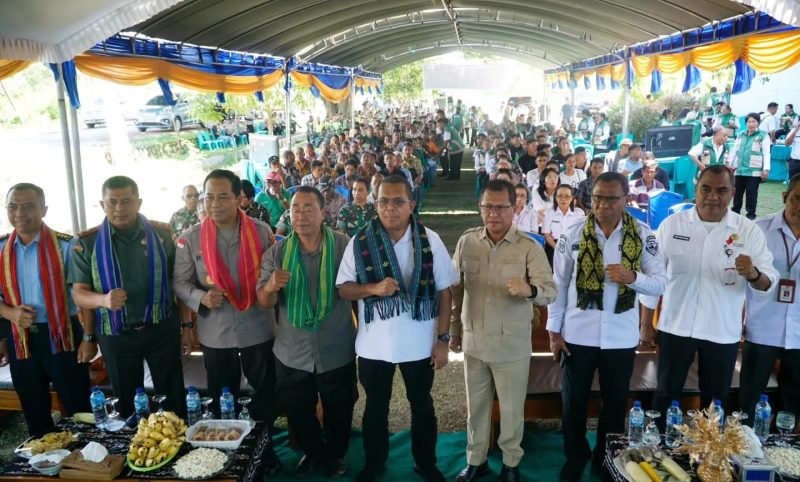 Gubernur NTT bersama Forkopimda NTT dan Bupati Kupang hadiri acara virtual deklarasi Swasembada Pangan Nasional.