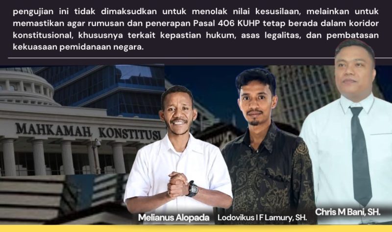Tiga putra NTT yang melakukan gugatan ke Mahkamah Konstitusi.