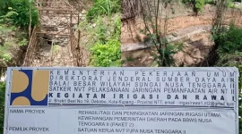 Proyek milik Kementerian PUPR di Kabupaten Belu, Nusa Tenggara Timur.