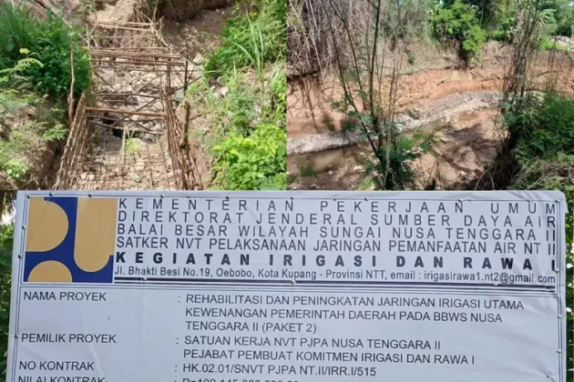 Proyek milik Kementerian PUPR di Kabupaten Belu, Nusa Tenggara Timur.