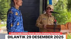 Syamsurizal, tenaga pendidik di SDN 11 Enam Lingkuang, dilantik sebagai ASN PPPK Paruh Waktu pada 29 Desember 2025.