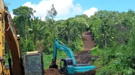 Alat berat sudah mulai beraktifitas di lokasi proyek 