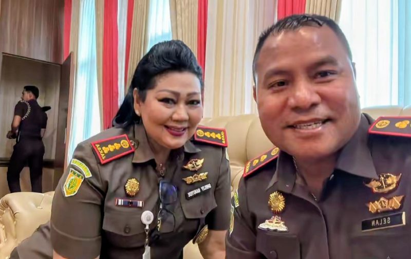 Kepala Kejaksaan Negeri Kota Kupang Shirley Manutede dan Kepala Kejaksaan Negeri Kabupaten Kupang, Yupiter Selan.