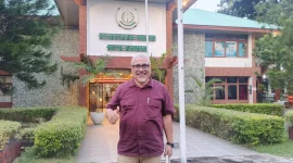 Joao Meko usai menyerahkan bukti dalam kasus korupsi pemberian fasilitas kredit di Bank NTT senilai Rp 5 miliar, Kamis 12 Maret 2026.(Foto : okenusra.com)