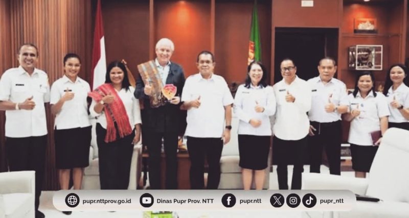 Gubernur NTT didampingi Kadis PUPR NTT menerima audiens CEO/Co-founder NIHI Sumba, James McBride.