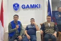 Ketua Umum DPP GAMKI, Sahat Sinurat menyampaikan pendapatnya di Sekretariat DPP GAMKI.