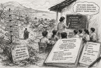 ilustrasi daerah 3T Kab Kupang; Gambar oleh ChatGPT