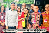 Nampak para pimpinan OPD termasuk Kepala Dinas PUPR NTT hadir menyambut kunjungan Wakil Presiden RI, Gibran Rakabuming Raka.