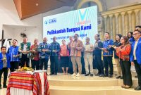 Pemotongan tumpeng pada Dies Natalis GAMKI ke-64 di GMIT Moria Liliba, Kota Kupang.