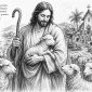 Yesus Kristus Gembala Agung; ilustrasi oleh ChatGPT