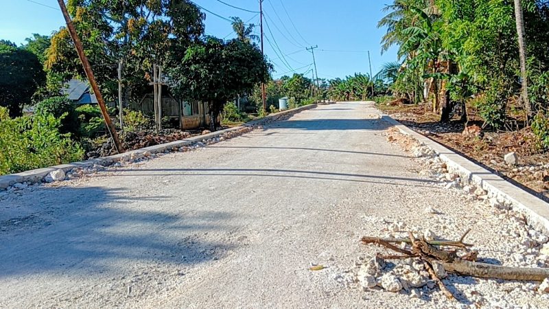Tahap awal pekerjaan jalan Taebenu - Nekamese oleh CV Laksman 