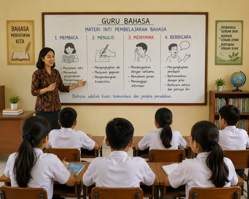 Gbr ilustrasi: ChatGPT; materi ajar bahasa