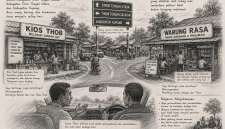 ilustrasi suasana pertigaan: Gbr, ChatGPT 