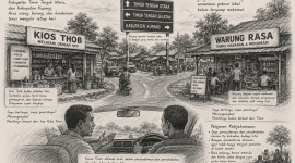ilustrasi suasana pertigaan: Gbr, ChatGPT 