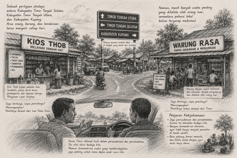 ilustrasi suasana pertigaan: Gbr, ChatGPT 