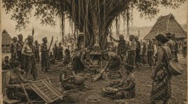 Ritual di bawah pohon beringin; foto: Arnichus Loit