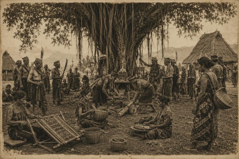 Ritual di bawah pohon beringin; foto: Arnichus Loit