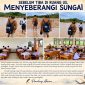 Guru & Murid Menyeberangi Sungai: kolase; AI