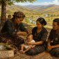 tradisi Iu 'nakaf; gambar ilustrasi oleh ChatGPT
