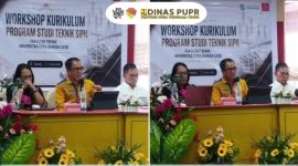 Kepala Dinas PUPR NTT memaparkan pentingnya pembangunan infrastruktur yang tangguh, berkelanjutan, dan adaptif terhadap perubahan di Universitas Citra Bangsa.