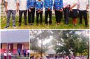 Guru & murid dalam upacara bendera; foto&kolase: WAG SD I Nekmese