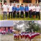 Guru & murid dalam upacara bendera; foto&kolase: WAG SD I Nekmese