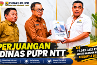 Kepala Dinas PUPR NTT menyerahkan data sebanyak 19.543 Rumah Tidak Layak Huni (RTLH) kepada Pemerintah Pusat.