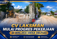 Proses pemadatan tanah sertu di Binlaka.
