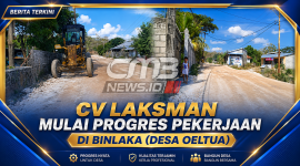 Proses pemadatan tanah sertu di Binlaka.