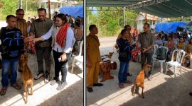 Anggota DPR RI, Usman Husin di Kecamatan Amabi Oefeto Timur, Kabupaten Kupang.