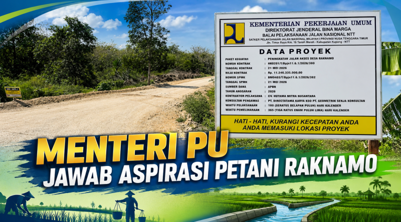 Proyek aspirasi petani Raknamo mulai dikerjakan.