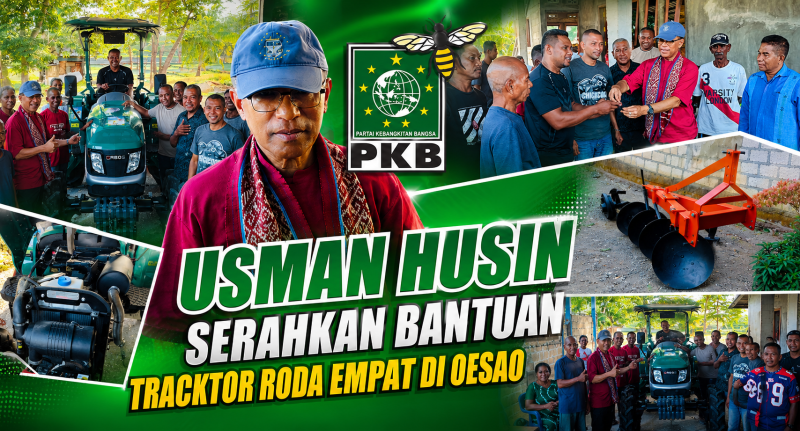 Usman Husin serahkan bantuan hand traktor di Oesao, Kabupaten Kupang.