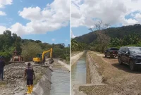 Alat berat sudah di lokasi Linamnutu untuk normalisasi irigasi.