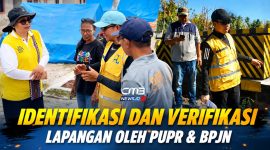 Proses verifikasi oleh Kepala Dinas PUPR NTT dan tim teknis di lapangan.