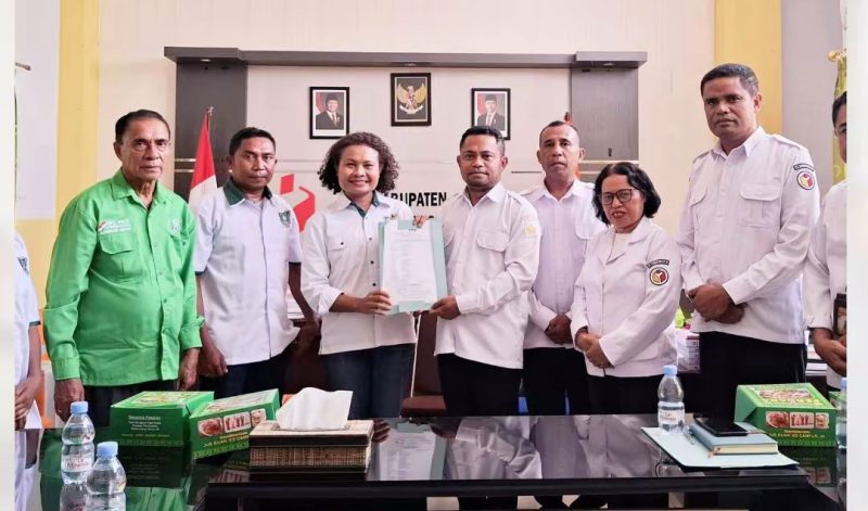 Jajaran DPC Partai Kebangkitan Bangsa (PKB) Kabupaten Kupang silaturahmi dengan Bawaslu Kabupaten Kupang jelang konsolidasi tahapan pemilu.