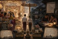 Resepsi pernikahan dan dampaknya, ilustrasi oleh ChatGPT