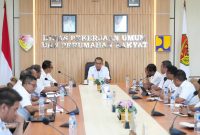 Gubernur NTT pimpin rakor di Dinas PUPR NTT bahas penanganan intensif pasca gempa Flores.
