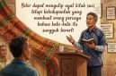 ilustrasi oleh AI: berbicara di depan orang lain; 