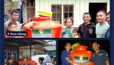 Penyaluran tandom air di Kecamatan Ruteng.